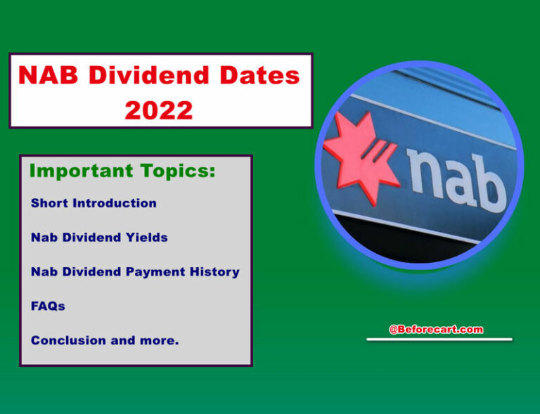 NAB Dividend Dates 2022 National Australia Bank Limited